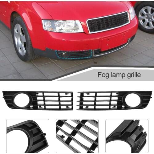 1 Pair Left And Right Front Bumper Lower Fog Lamp Grille Covers For Audi A4 B6 02-05 8E0807681 Car Styling Accessories