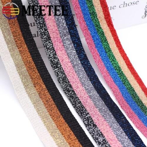 10Meters 4cm Polyester Knitting Stripe Webbing Sport Pants Cloth Band Tapes Lace Ribbons DIY Garments Accessories
