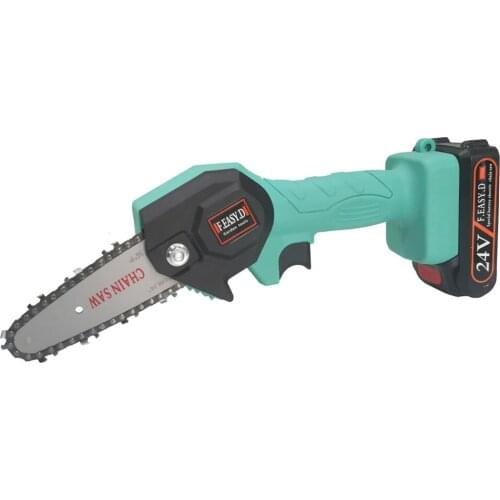 24V Portable Electric Pruning Saw Electric Saws Woodworking Electric Saw Garden Logging Mini Electric Chain Saw Lithium Battery