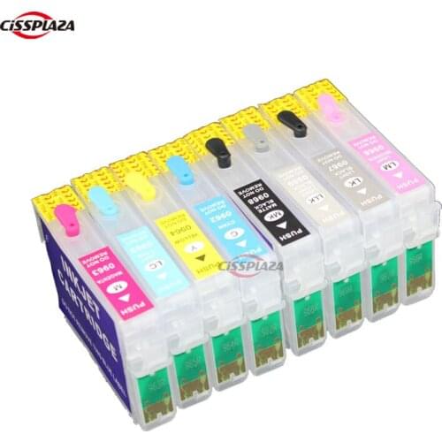 CISSPLAZA 5sets Compatible Refillable ink Cartridge for R2880 T0961 with the latest ARC chips free shipping