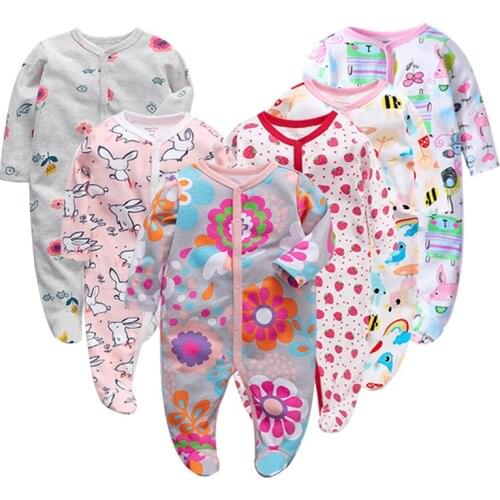 6PCS/LOT Baby Rompers Long Sleeve 100%Cotton overalls Newborn clothes Roupas de bebe boys girls jumpsuit&clothing