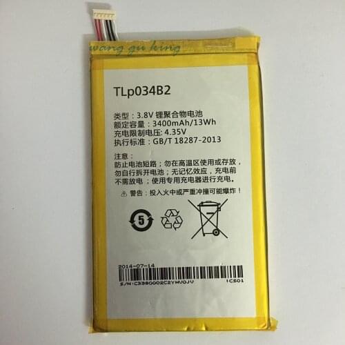 TLp034B2 For TCL Y910 / Y910T One Touch Battery 3400mAh For Alcatel OneTouch pop s9 hero n3 a995l