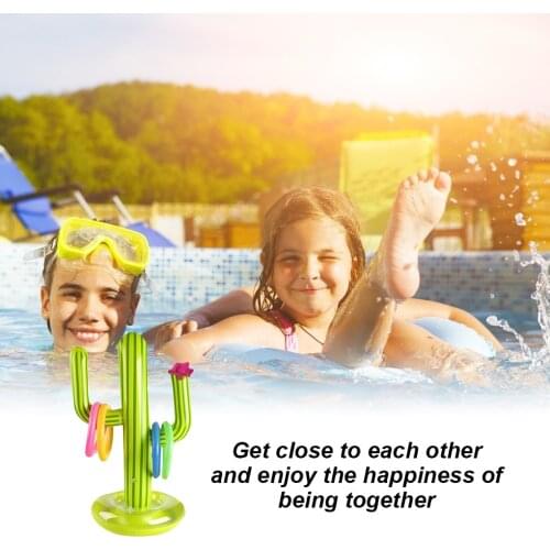 Outdoor Swimming Pool accessories Inflatable Cactus Ring Toss Game Set Floating Pool Toys Beach Party Supplies Party Bar Travel