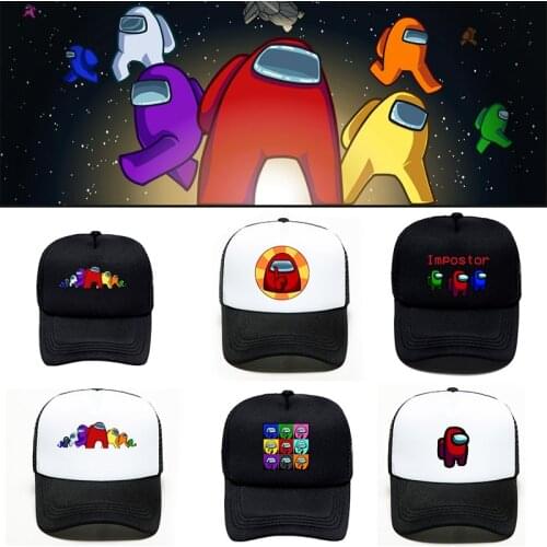 Among Us Baseball Cap Game Peripheral Peak Cap Men Women Net Cap Sun Hat Outdoor AdjustableHip Hop Hat Halloween Gift Dress Up