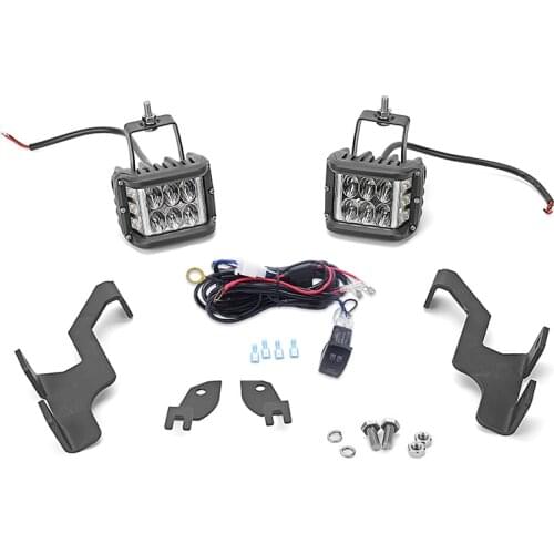 For Ford F150 2010-2014 F-150 2004-2014 Hood Side Pillar Light Bar Pod Mount Bracket+Rocker Switch Wiring