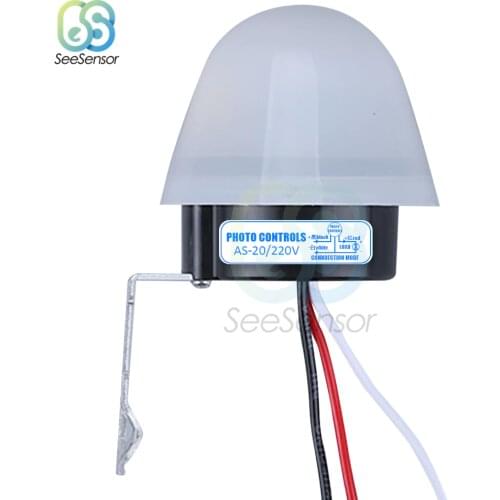 Automatic Auto On Off Photocell Street Light Switch AC/DC 12V AC 110V 220V 50-60Hz 10A Photo Control Photoswitch Sensor Switch
