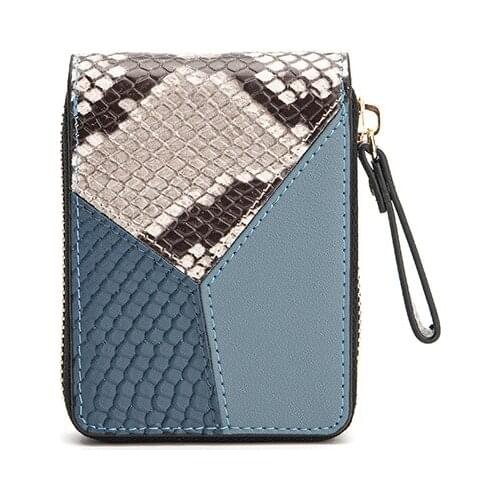 Genuine Leather Women Long Card Holder Wallets Small Female Crocodile Credit Card Holder Coin Zipper Card Holder Purse Holder