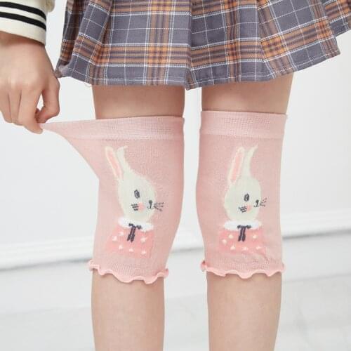 Summer Cartoon Childrens Knee Pads Elbow Pads Drop-Resistant Combed Cotton Leg Warmers Ultra-Thin Air-Conditioned Room Warmth
