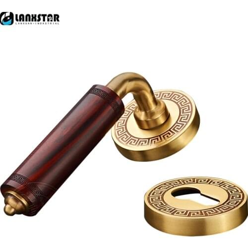 Luxury Design European Antique Style Handle Solid Lockset Mechanical Split Handles Lock