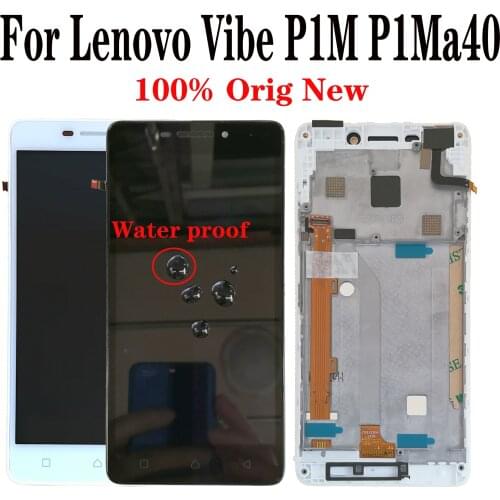 Shyueda 100% Original NEW with frame For Lenovo Vibe P1M P1Ma40 5.0 inch LCD Display Touch Screen Digitizer