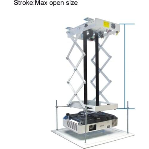 220v Ultra-thin concealed electric telescopic hanger projector wireless remote control automatic lifting frame 0.8 m/1m stroke