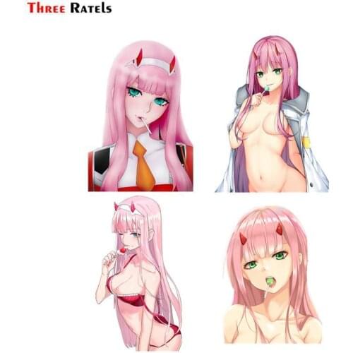 Three Ratels FC529 Darling in The Franxx 002 Zero Two anime sex girl sticker decal