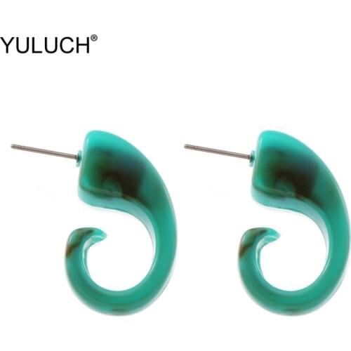 YULUCH 2019 New Design Fashion 6 Colors Stud Earings Boho Trendy Red Hanging Earrings For Women Lady Jewelry Accessories