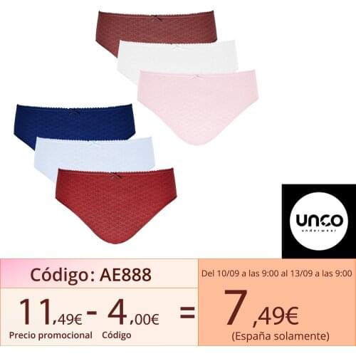 UNCO womens panties Pack of 6, multi-colored women seamless panties, comfortable female underwear