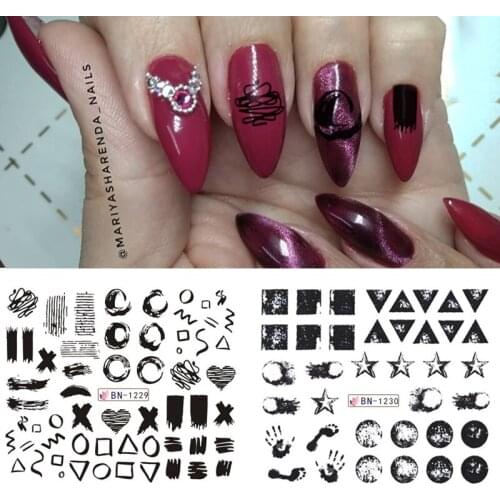 1pc Nail Sticker Flower Water Slider Leopard Design Owl Animals Car Graffiti Nail Art Transfer Decals Manicure Wraps Foils Tool