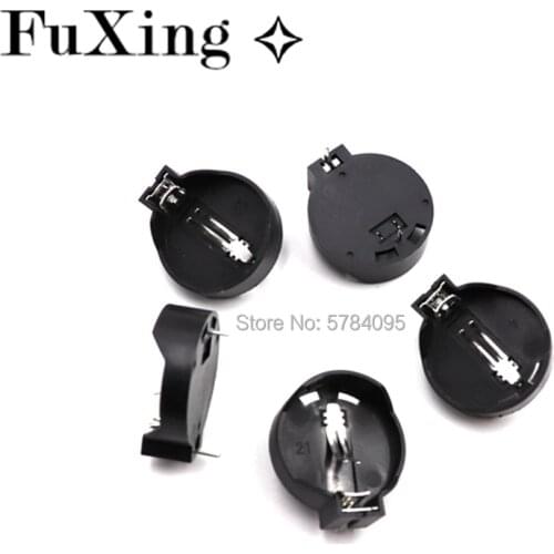 10/20pcs Black CR2025 CR2032 3V Button Coin Cell Battery Socket Holder Case Button Battery Case Coin Cell Battery Socket Holder