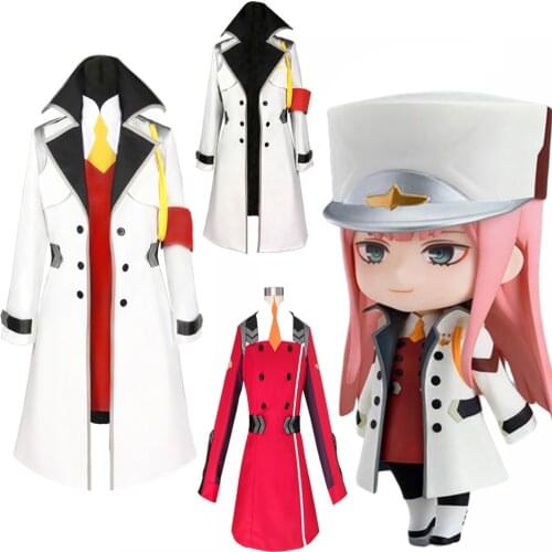 Anime 02 Zero Two Cosplay Coat Cloak DARLING in the FRANXX Cosplay DFXX Women Costume Full Sets Halloween Carnival Party Dress