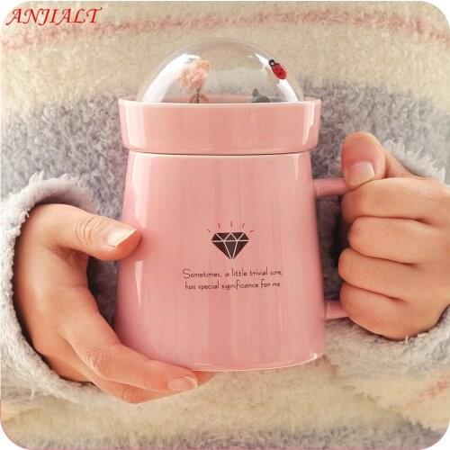 ANJIALT Creative Caneca Coffee Mug Cartoon Animal Micro Landscape Milk Mug 400ml Beer Tea Cup Office Ceramic Cups Beauty Gifts