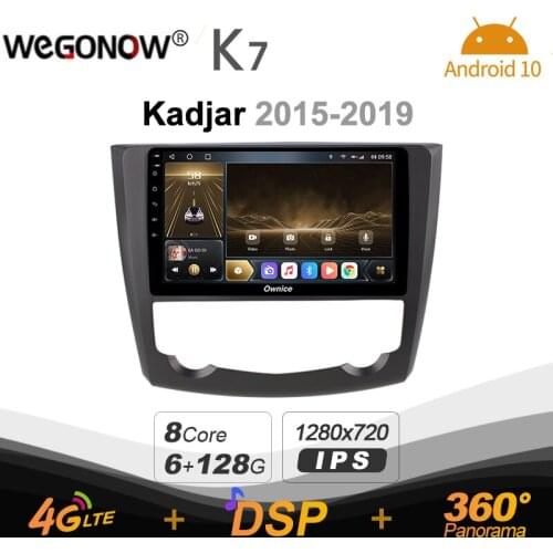 Ownice K7 Android 10.0 Car Multimedia Radio for Renault Kadjar 2015-2019 GPS Video player 6G+128G Quick Charge Coaxial 4G LTE