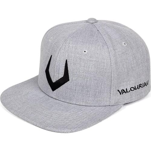High quality grey wool snapback 3D pierced embroidery hip hop cap flat bill baseball cap for men and women