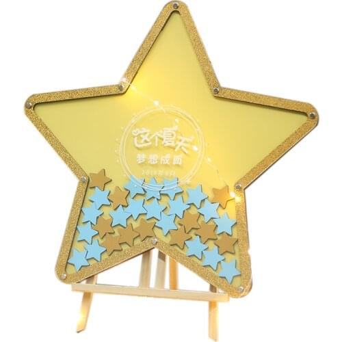 Shining Star Design Personalization Infinity Wedding Guestbook Baby Shower Party Alternative Guest Book Birthday Custom Dropbox