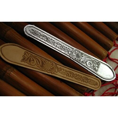 Tang dynasty flower design Hand-work design leather working tools carving punches stamp craft leather with leather carving tools