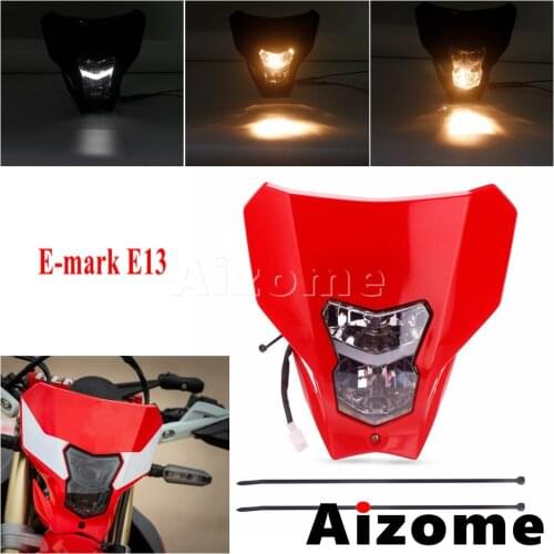 Motocross Headlight Bulb H7 35W Headlamp Supermoto LED Fairing For Honda CRF450L CRF450XR Dirt Bike Enduro Lightings 2019 2020