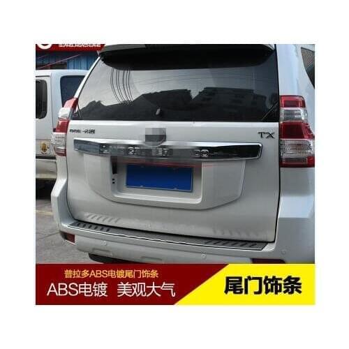 For Toyota Land Cruiser Prado J150 FJ150 2014-2016 ABS Chrome Rear License Plate Frame Trim Cover Car-styling Accessory