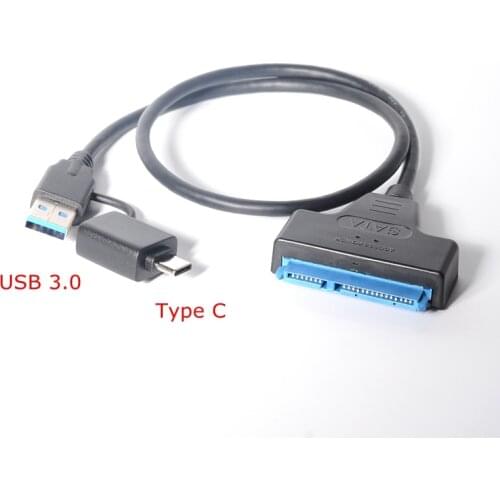 USB 3.0 SATA 3 Cable Sata to USB 3.0 Adapter Up to 6 Gbps Support 2.5 Inches External HDD SSD Hard Drive 22 Pin Sata III Cable