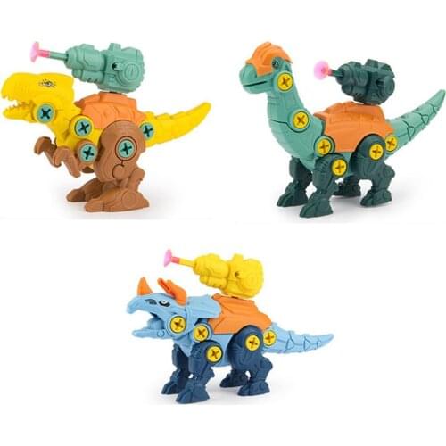Childrens Dinosaur Construction Boy Toy Set Educational Designer Montessori Model Disassembly Assembly Puzzle Toys for Kids