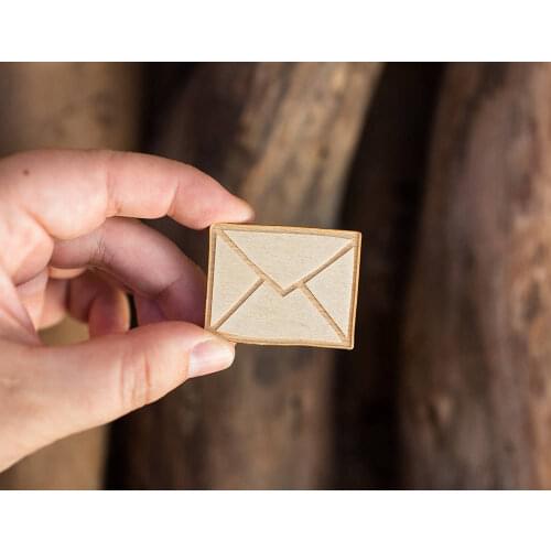 Envelope Magnet | Laser-Engraved Laser-Cut Wooden Hand-Painted Snail Mail Letter Writing Cute Gift For Her Refrigerator Office A