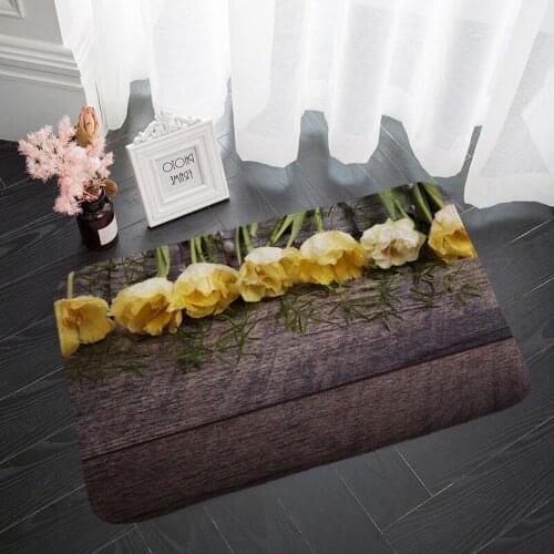 Beautiful Flowers And Plants Floor Mat Hallway Carpets And Rugs For Bedroom Living Room Kitchen Bathroom Anti-Slip Floor Mats