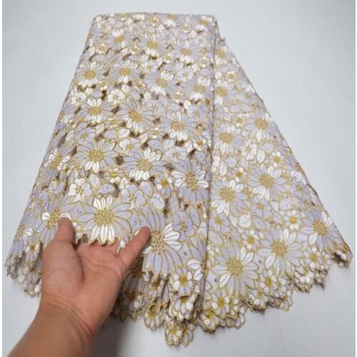 African Cord Lace Fabric 2020 High Quality Guipure Water Soluble Lace Nigerian Lace Fabrics For Wedding Sewing GDP009