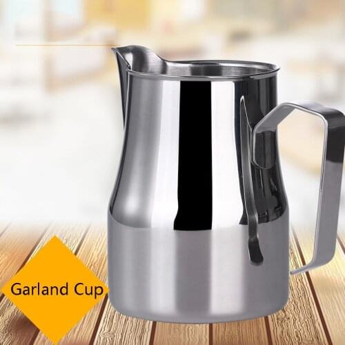 OHFIN 304 Stainless Steel Milk Jugs Frothing Pitcher Coffee Barista Craft Latte Cappuccino Milk Cream Cup Frothing Jug Pitcher