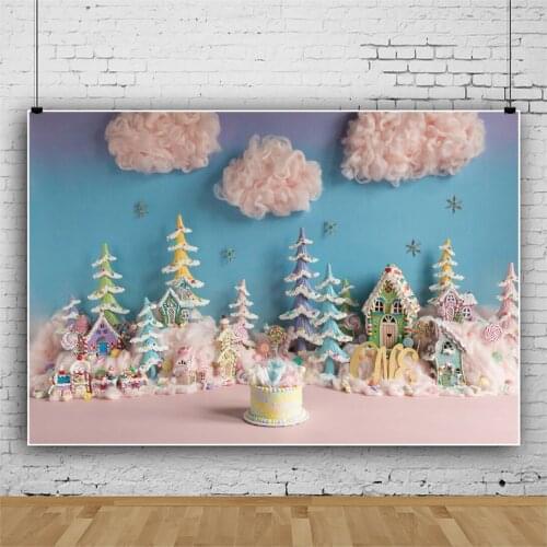 Laeacco Dreamy Scenic Baby Shower Birthday Party Gradient Color Background Child Photocall Poster Photographic Photo Backdrops