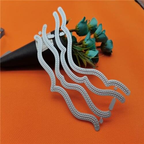 Wave Line Metal Cutting Dies for Scrapbooking Handmade Tools Mold Cut Stencil New 2021 DIY Card Make Mould Model Craft