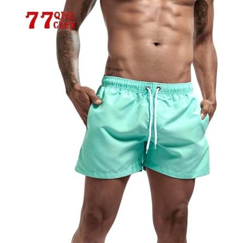 Mens Summer Swim Shorts Beach Quick Dry Breathable Casual Short Pant Surfing Solid Elastic Waist Shorts Male Plus Size Couple
