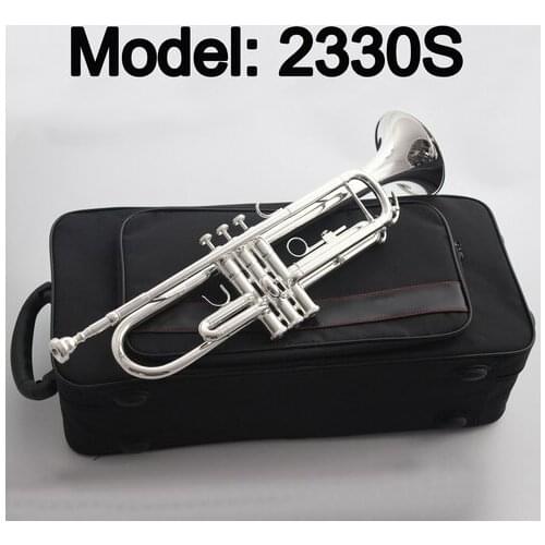 Music Fancier Club Bb Trumpet 2330S Silver Plated Music Instruments Profesional Trumpets Student Included Case Mouthpiece