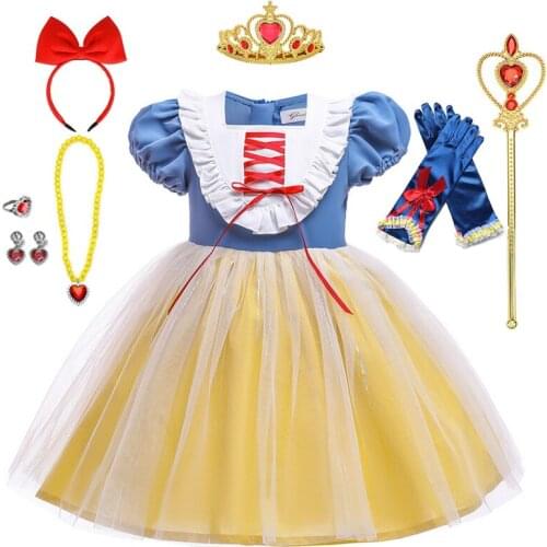 New Girls Dresses Children Christmas Birthday Party Princess Costumes Net Yarn Tutu Dress Prom Cosplay Snow Queen Dressing Up