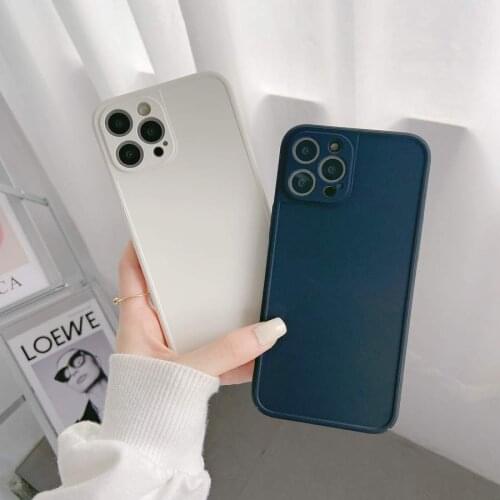 Simple Pure Color Matte Hard PC Shockroof Back Phone Case Cover Shell For iPhone 7 8 Plus 11 12 Pro Max XR XS Max Skin