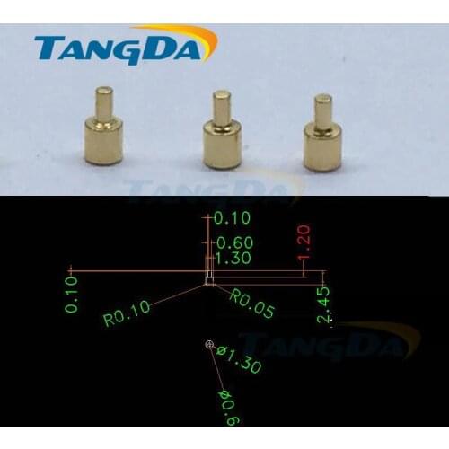 Tangda pogopin 1.3*2.45 mm Connectors copper pillar 3u" No spring Bluetooth headset TWS contact PCB board SMD Conductive contact