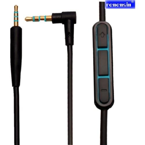 1.4m Audio 3.5 to 2.5mm Replacement Cable For Bose Quiet Comfort QC25 Headphone MIC With Controller For Iphone Andrews black