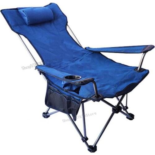 Outdoor fishing chair folding portable ultralight dual-purpose recliner lunch break nap bed leisure simple camping stool