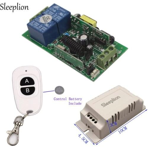 Sleeplion 110V 2CH Relay Remote Control ON OFF Universal On Off Switch Light 220V 2CH Relay Module Transmitter Receiver 315/433