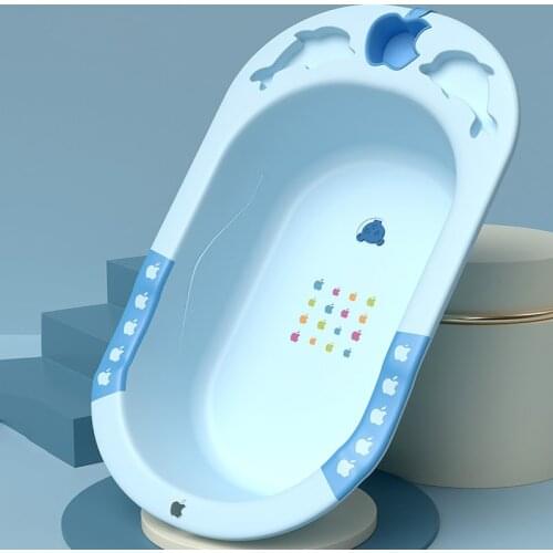 Baby bathtub newborn bathtub baby products thickened large size can sit and lie children bath bucket household for free gift