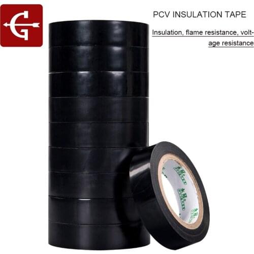 1.7CM*9M/10Roll Tape Waterproof Self- Adhesive Tapes Electric Tape Electrician Wire Insulation Flame Retardant PVC Tape Stickers