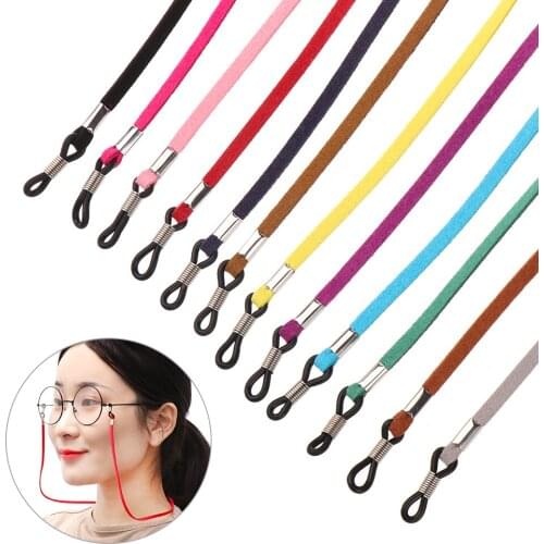 High Elasticity Sunglasses Lanyard Leather Strap Necklace Eyeglass Glasses Chains Cord Reading Glasses Lanyard Strap Decoration