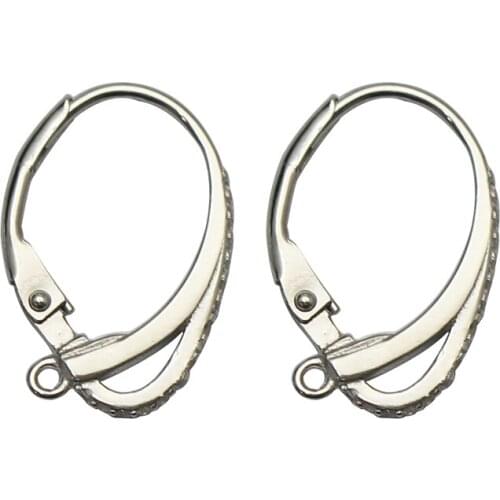 Beadsnice silver earring hook 925 silver leverbacks components earring clip earring wire component jewelry making ID36586