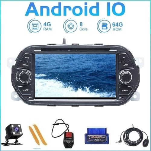 2GB+16GB Android 10.0 IPS HD Car DVD Autoradio For Fiat TIPO EGEA 2015-2017 DVR/WIFI+DSP+DAB Car GPS Navigation Wifi BT 7 Colors