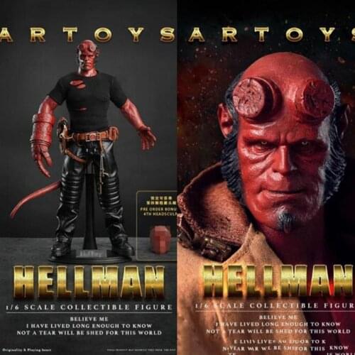 1/6 Scale Hellman Hell Boy Anung Un Rama Male Man Boy 12' Action Figure Collections Toys Gifts Full Set Action Figure W 3 Heads